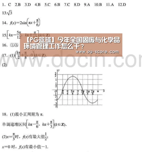 【PG篮球】今年全国固废与化学品环境管理工作怎么干?(图1) PG篮球